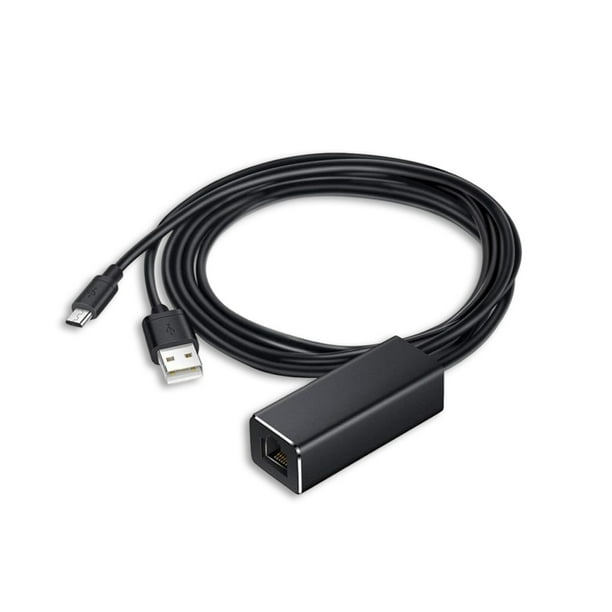 Injueey Micro USB a adaptador Ethernet TV Stick convertidor de red  Compatible con Fire TV/Chromecast Injueey