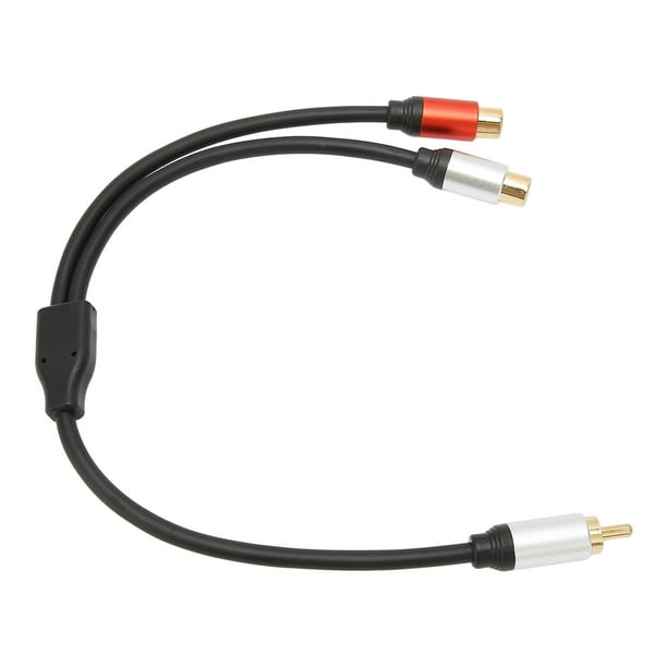 Cable Estéreo de Subwoofer 2RCA, Divisor en Y con Conector para