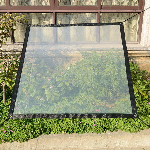 Lona impermeable transparente gruesa de 5.9 x 8.2 pies, lona de polietileno  transparente para jardín, impermeable, cubierta de plantas, tela aislante