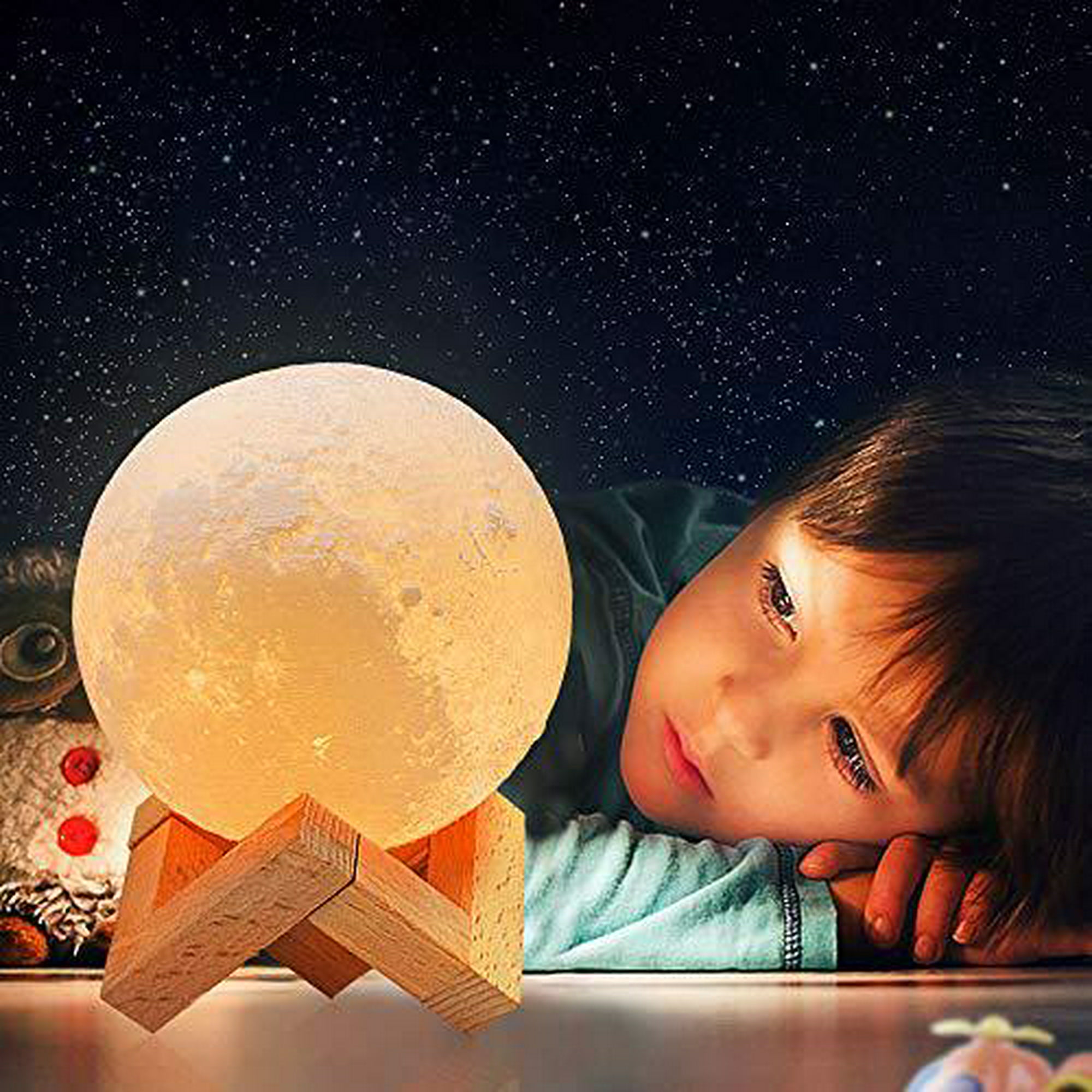 Proyector de luz nocturna para bebés, lámpara LED de luz nocturna para  niños Lámpara musical y luminosa Rotación de 360 ​​​​° JAMW Sencillez