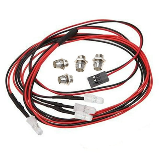 Sistema de 8 luces LED´s para coches HSP con 4 rojas y 4 blancas