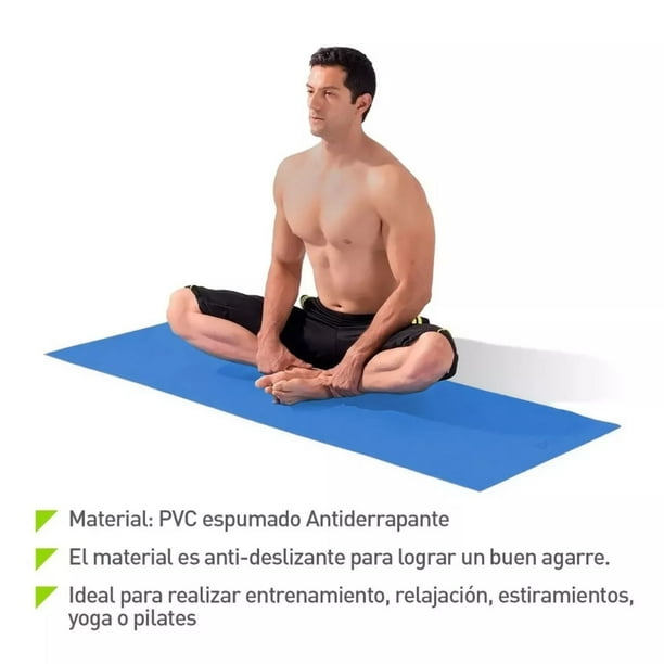 Colchoneta Pilates Mat Yoga Tapete Ejercicio Gym Pvc Entrena