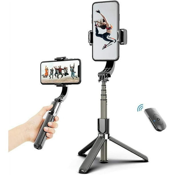 Estabilizador de cardán para teléfono 3 en 1, trípode/palo Selfie de 86 cm,  5 partes con abrazadera para teléfono de liberación remota, rotación  inteligente, Compatible con Iphone, Samsung, YONGSHENG 1327534449747