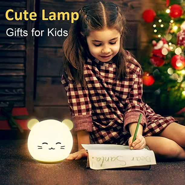 Lámpara de noche recargable USB para niños, lámpara de noche para bebés,  lámpara de noche de silicona con batería, TUNC Sencillez