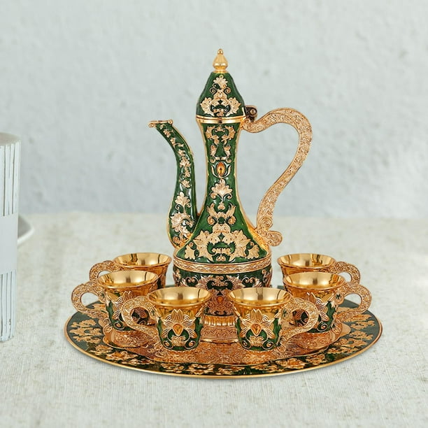 Vintage, 2 piezas cafetera y jarra de leche ALP Checoslovaquia porcelana  art déco cafetera / decoración de borde dorado Cerámica de mediados de  siglo -  España