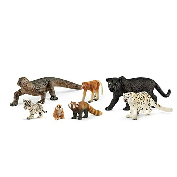 Schleich Wild Life, Juguetes de animales para niños de set de figuras de animales asiáticas de 7 Schleich Schleich | Walmart en línea