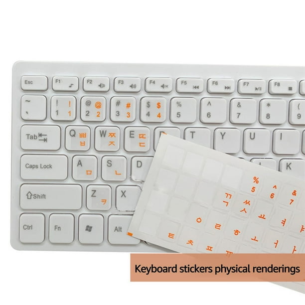 Pegatinas coreanas de la cubierta del teclado para las pegatinas de letras  estándar del teclado de Macbook