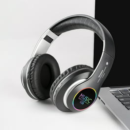 Audífonos Bluetooth orejeras, Audífonos estéreo inalámbricos o con cable  plegable Micro SD / TF, FM para celular, computadora, orejeras suaves y