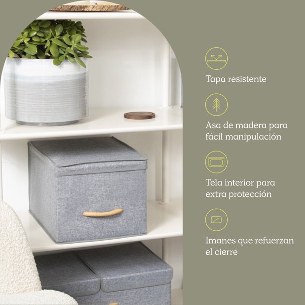 Caja organizadora plegable grande con tapa Homeware