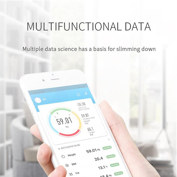 Bascula Digital Inteligente Con App Control Peso y Carga USB - ELE