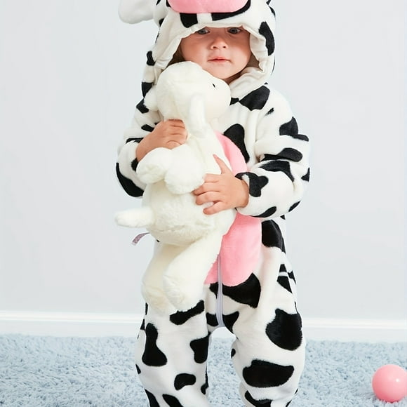 mono con forma de vaca superbonita para bebés y niños ropa térmica gruesa para niños disfraces de banyuo