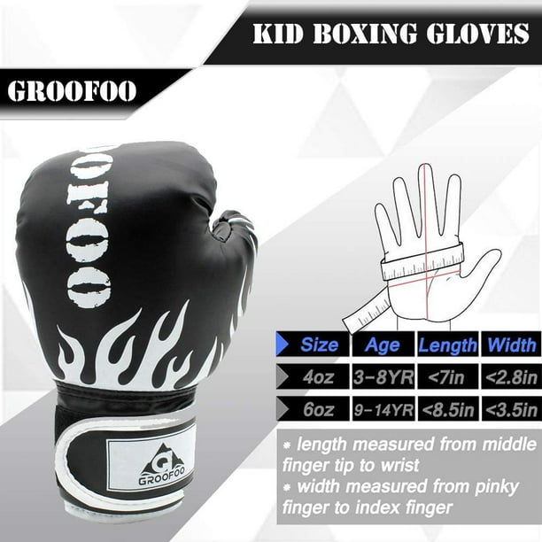  Wesing - Guantes de boxeo para niños, guantes de boxeo de 4  onzas y 6 onzas para 3-8 años, guantes de entrenamiento, guantes de boxeo,  guantes de muay thai para niños