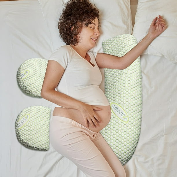 Almohada de embarazo suave en forma de U cojín para dormir lateral Lumbar  mujeres embarazadas almohada de maternidad almohadillas almohadas de  barriga