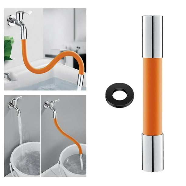 360 grados ajustable grifo extensor grifo de agua Gadget extensión tubo  filtro para cocina accesorios de baño 20/30/50 cm Naranja