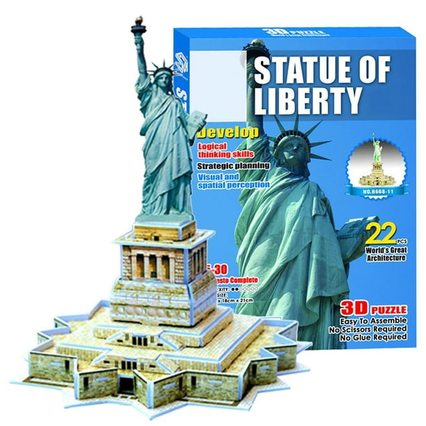 Mini 3D Estatua de la libertad Modelo Rompecabezas Niños Juguete educativo para niños Ehuebsd libre de BPA | Walmart en línea