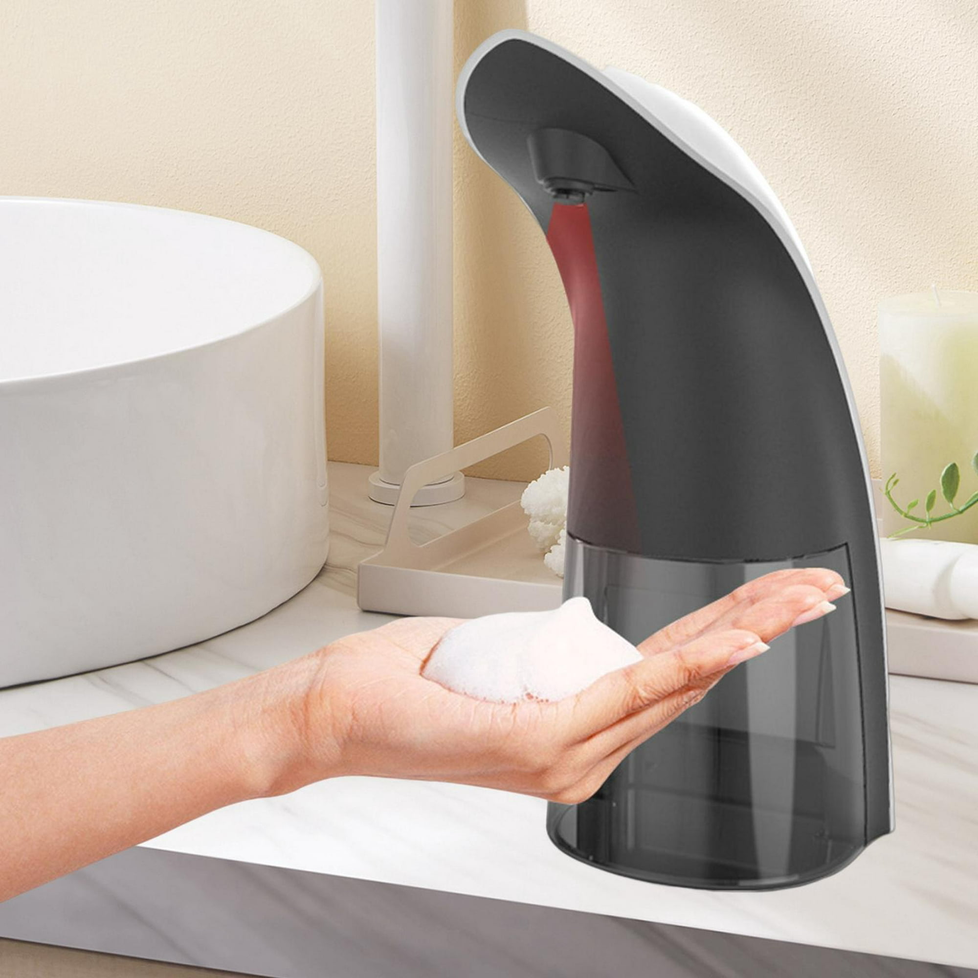 Dispensador automático de jabón líquido de espuma por inducción, máquina de  espuma líquida manos libres, herramienta de mano infrarroja para baño, ino  , Blanco BLESIY Dispensador de jabón