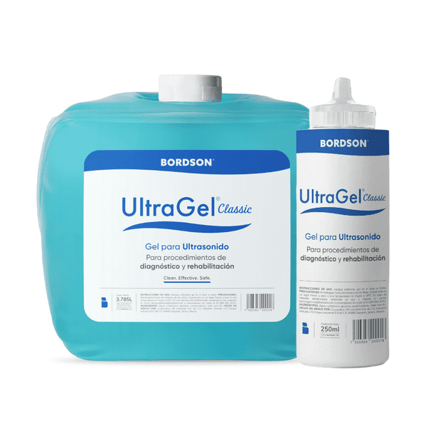 UltraGel Classic Bordson - Gel Conductor para Ultrasonido Azul 5 litros  incluye aplicador vacío de 250 ml - Diagnóstico y Rehabilitación - Bordson  Classic