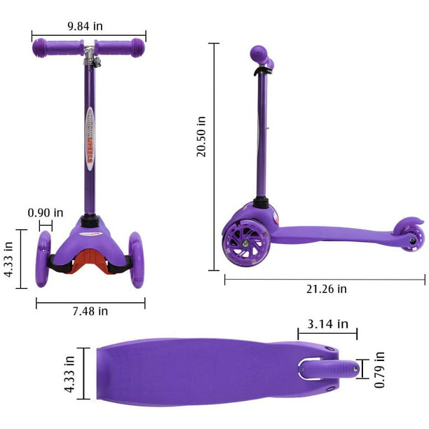 Globber V2 - Scooter de altura ajustable de 3 ruedas