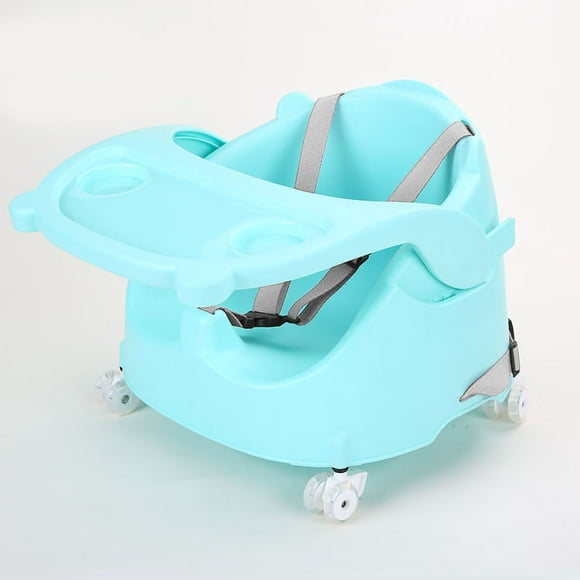 silla de bebé asiento de actividad para bebé ajustable multifuncional y portátil con cinturones de seguridad y ruedas para comidas a la hora de jugar color verde ticfox
