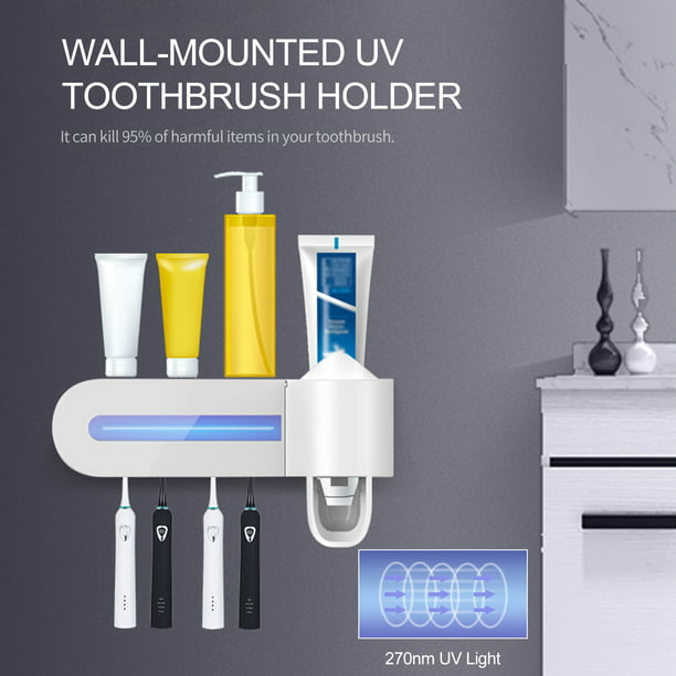 Comprar Soporte para cepillo de dientes sin rastro, soporte para cepillo de  dientes eléctrico montado en la pared para baño, soporte para cepillo de  dientes, colgador, accesorios de baño
