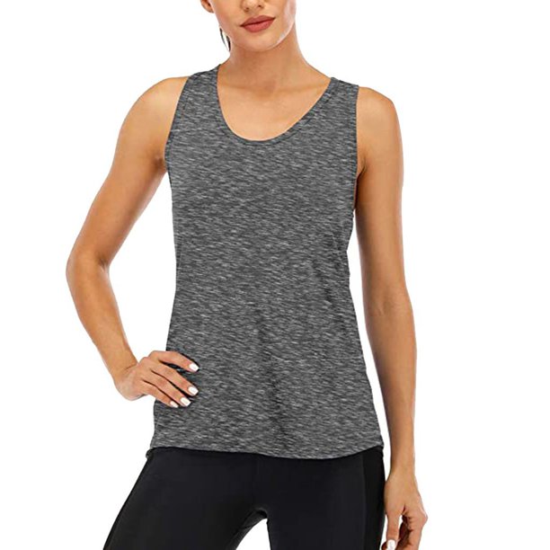 Camisetas sin mangas para mujer, camisetas deportivas de entrenamiento para  mujer, blusas sin mangas, para gimnasio, espalda cruzada, para ejercicio