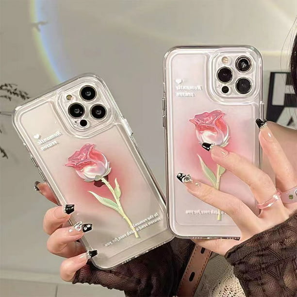 IPhone 6S Plus ultra delgado de silicona caso de TPU rosa cubierta