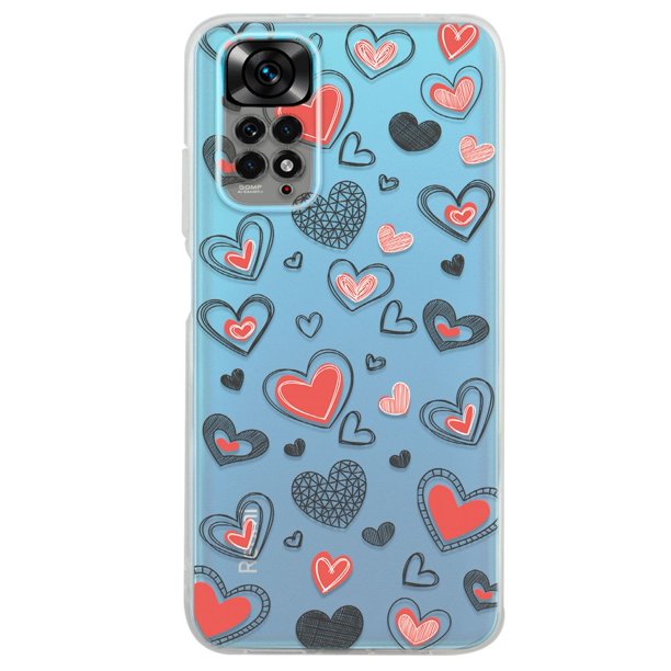 Funda Para Xiaomi Redmi Note 7 Corazones Grafito, Uso Rudo, InstaCase  Protector para Xiaomi Redmi Note 7 Antigolpes, Case Corazones Grafito