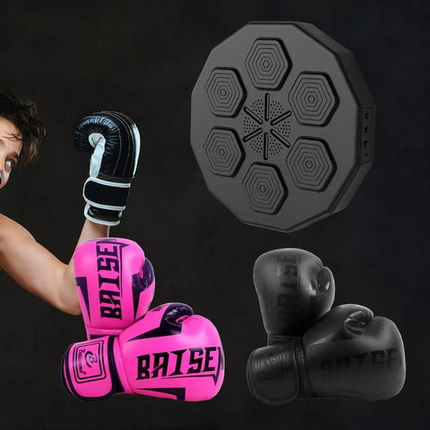  Máquina de boxeo musical con guantes de boxeo, boxeador de  música para montaje en pared en casa, blanco de boxeo inteligente  electrónico, disfruta de la liberación de presión para : Deportes