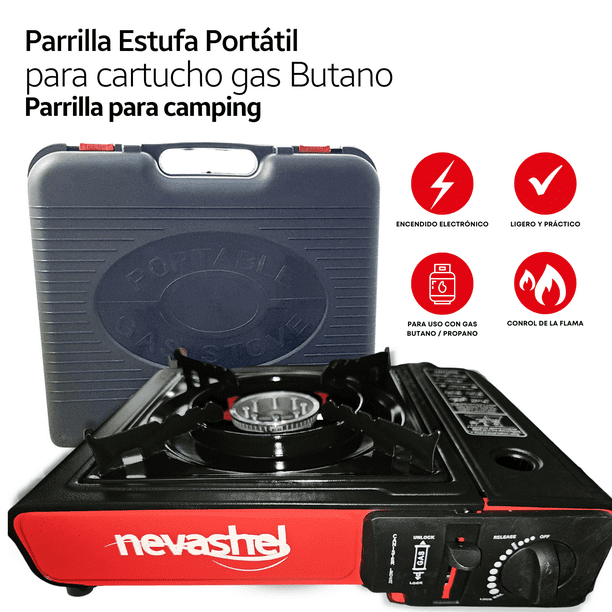 1Estufas De Camping Gas Propano Cocina Portatil Estufa Cartucho
