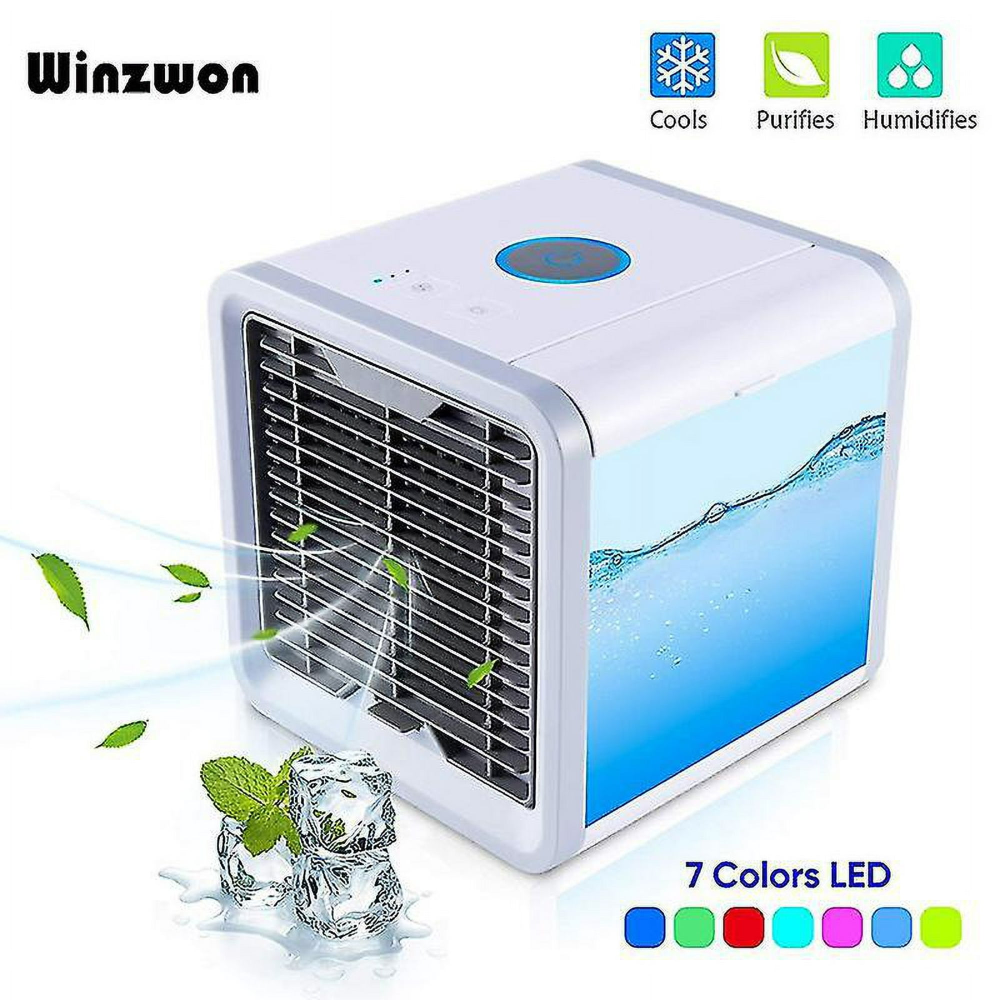 Ventilador y humidificador portatil, Enfriador de aire de verano con l –  EDP-Center