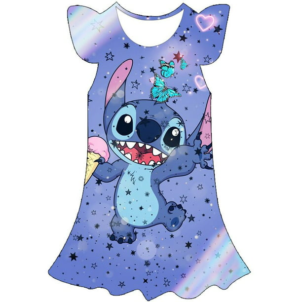 Disfraz de Stitch para niños y niñas de 1, 3, 7, 9 y 10 años, ropa de  Cosplay, vestido de fiesta, vestidos de princesa para niñas, vestido de  cumpleaños Up3T Gao Jinjia LED