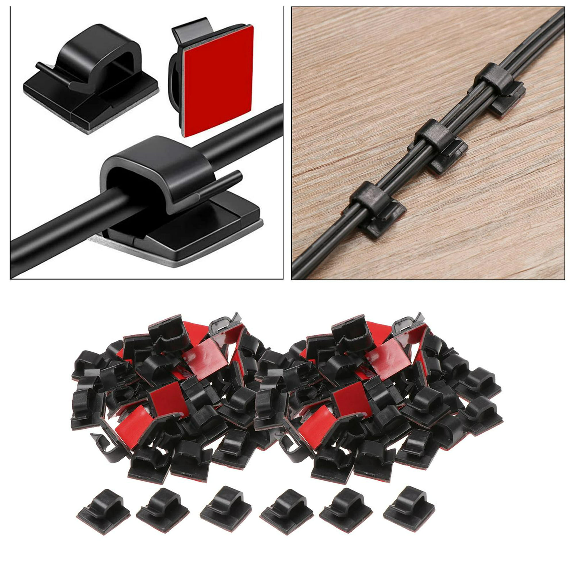 4 clips para cables negros : : Bricolaje y herramientas