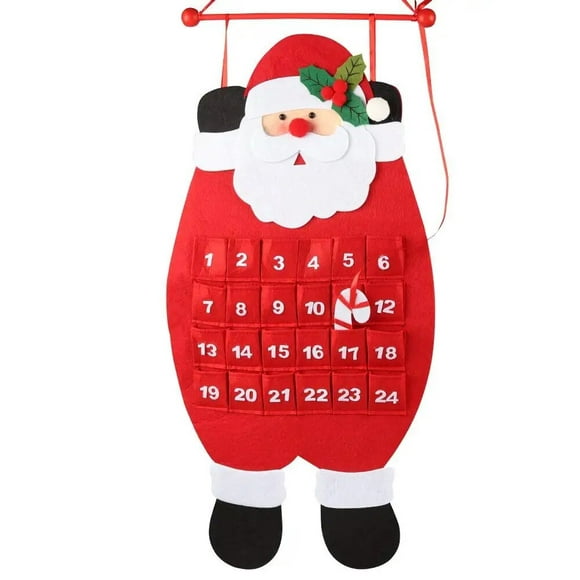 calendario de adviento de fieltro colgante para el hogar decoraciones navideñas de cuenta regresiva 2023