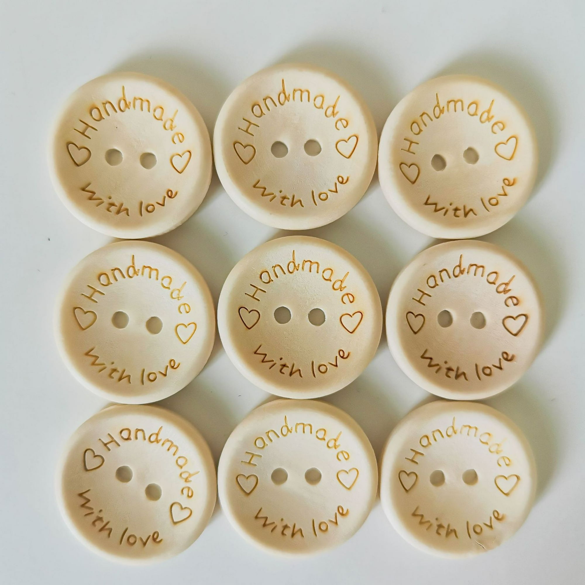 Botones de madera, botones hechos a mano de madera durables para la  decoración de ropa
