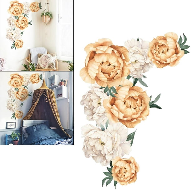 Pegatinas de Pared Flores Peonía Vinilos Decorativos Romántico Adhesivos  Pared Habitación Niña Dormitorio Salón (A) : : Bebé