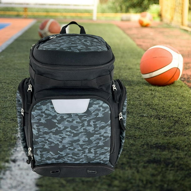 Bolsa de fútbol juvenil, mochila deportiva al aire libre para fútbol,  baloncesto, voleibol con zapatos y compartimento para pelotas.