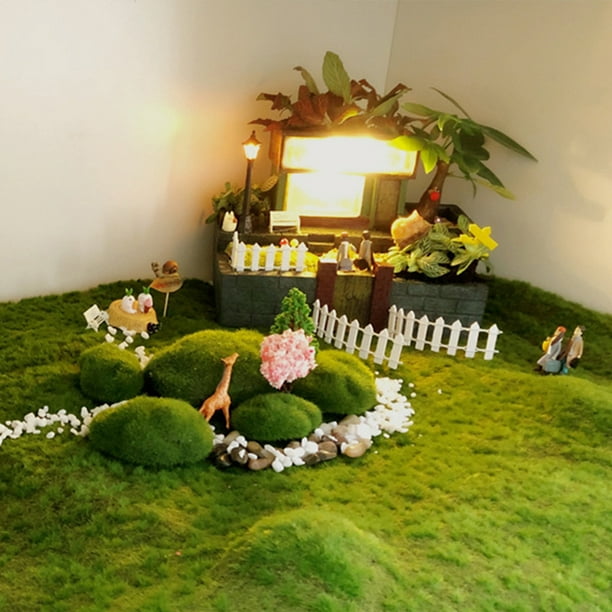Decoración,SERIE DE 30 PIEZAS 3 TAMAÑOS Rocas de musgo artificial  decorativas, bolas de musgo verde, para arreglos florales de jardín y  manualidades Vhermosa YQ-1568
