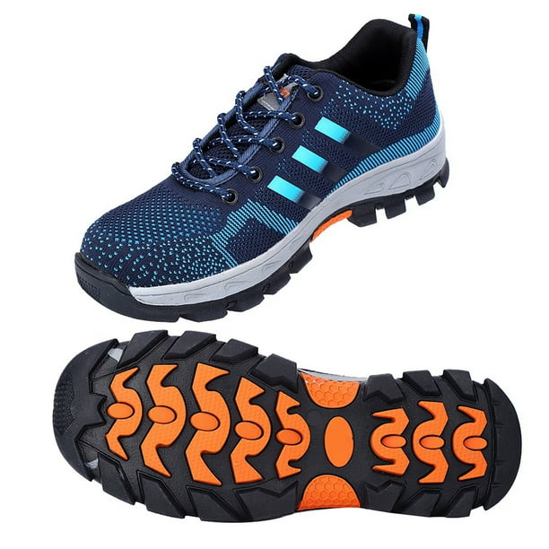 Hitmars Zapatos de punta de acero para hombres y mujeres, zapatos de  trabajo de seguridad, ligeros, con puntera de acero, zapatos industriales  indestructibles, 1 azul : Ropa, Zapatos y Joyería 