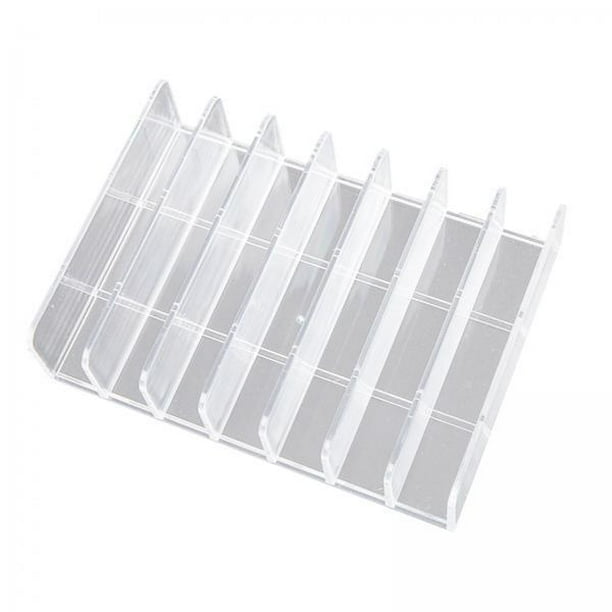 Elegante organizador de maquillaje de plástico de 7 rejillas, organizador  vertical de almacenamiento de cosméticos, de maquillaje, de s  6.69x3.34x1.57 pulgadas Salvador Organizador de maquillaje