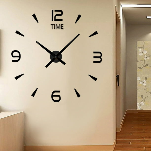 Reloj de pared grande, 3D, sin marco, para hacerlo usted mismo.