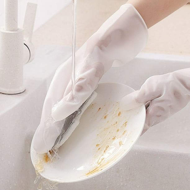 Uso en el hogar Lavar platos Guante Cepillo Limpieza de cocina  Antideslizante Impermeable Gel de síl yeacher