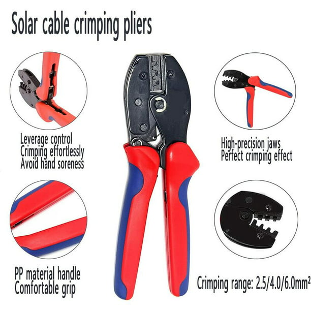Kit de herramientas de crimpado compatible con conector de cable solar MC4,  27 piezas esquí