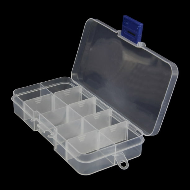 10 piezas de plástico transparente caja de almacenamiento para