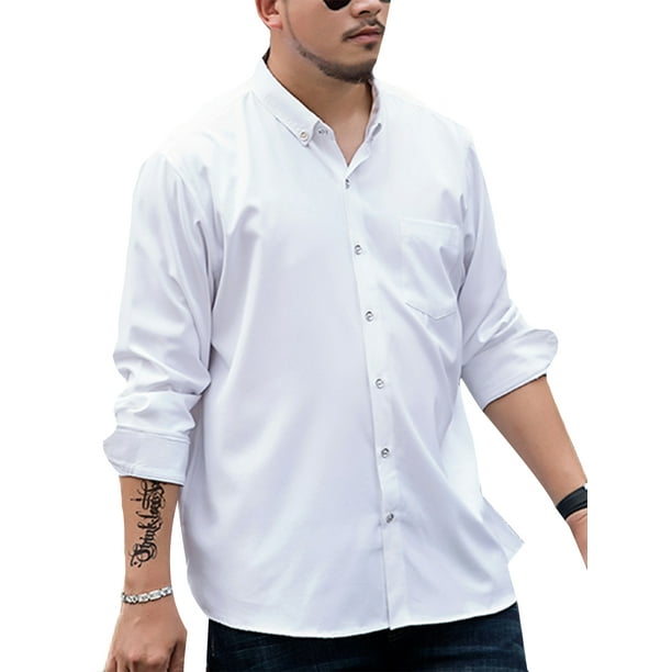 UKAP Camisa de manga larga para hombre, informal, para trabajo