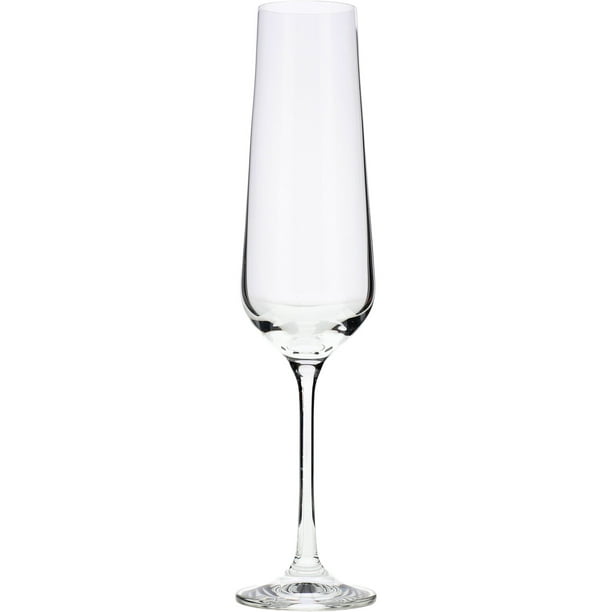  SUNESA Copas de champán 6 piezas de elegantes copas de champán  de cristal de cristal, copas de vino clásicas, copas de cristal de lujo sin  plomo, regalos en caja de 4.7