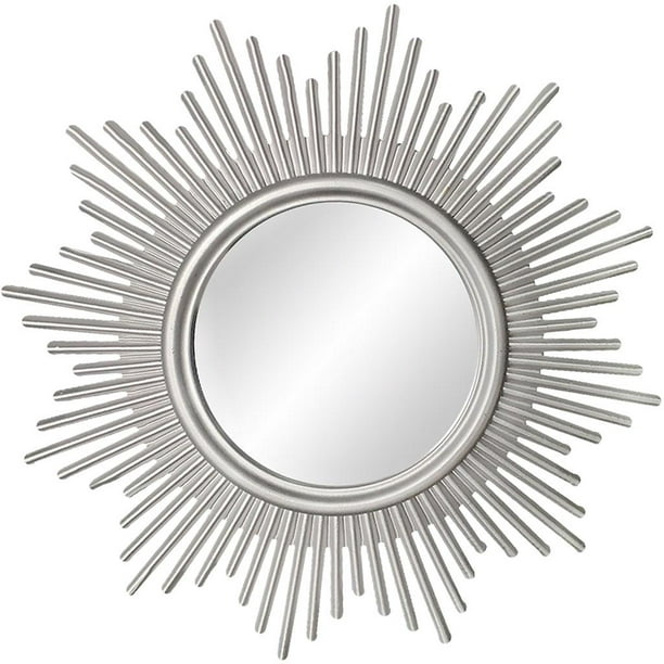 Juego de 4 espejos dorados para decoración de pared, pequeños círculos de  flores, espejos decorativos dorados para colgar en la pared, espejo de