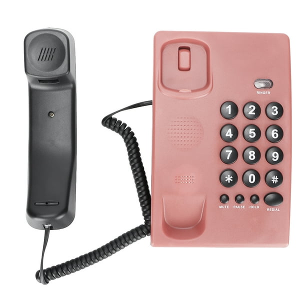 ASHATA KX T2026CID Teléfono con cable, teléfono fijo con pantalla LCD,  teléfono de escritorio para oficina en casa, hotel, teléfonos fijos con  cable