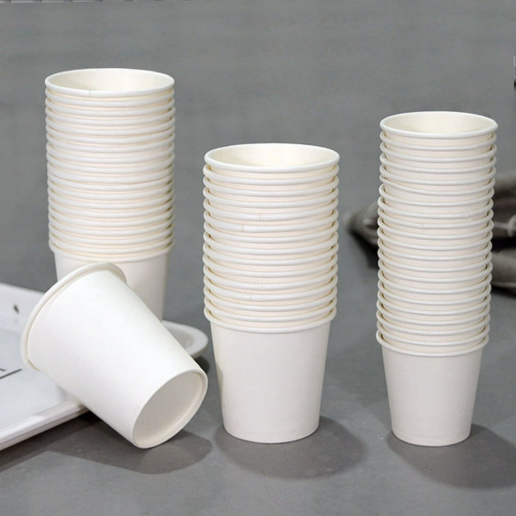 Paquete de 100： 3.38 oz. Vasos de papel blanco, pequeños vasos desechables  para baño, expreso, vasos para enjuague bucal oso de fresa Electrónica