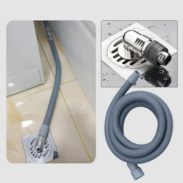 Tubo de extensión de de drenaje para lavadora con abrazaderas de ,  accesorios de tubería de salida de lavadora, accesorios flexibles 2m Gloria