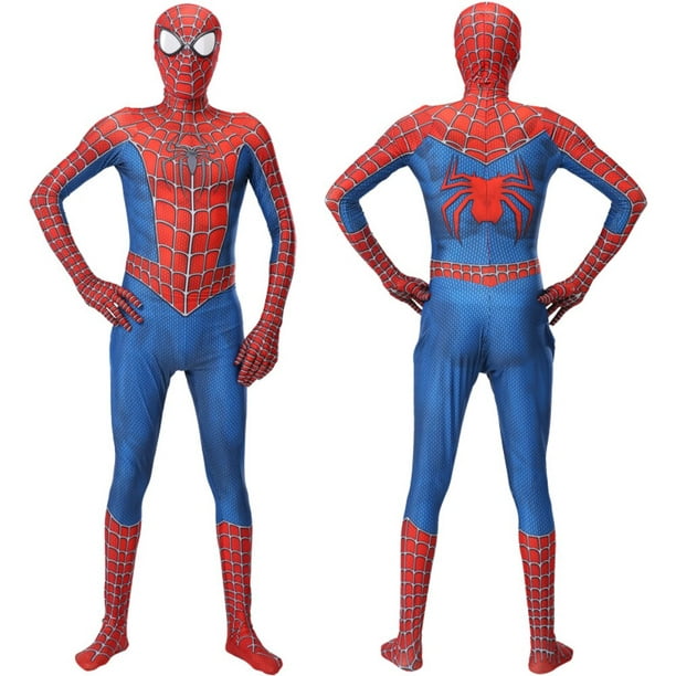 Disfraz de SpiderMan para adultos, traje de superhéroe 3D de lujo, fuera de  casa, para Halloween Fivean unisex